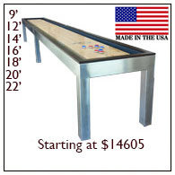 Brushed Stainless Steel Shuffleboard