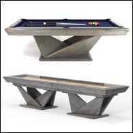 Matching Pool Table and Shuffleboard Table