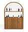 Matte Walnut Back Bar