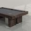 Darkened Walnut wood frame, Slate grey cloth