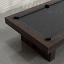 Darkened Walnut wood frame, Slate grey cloth
