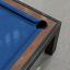 Black frame, Natural Walnut wood rail, Electric blue cloth