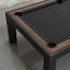 Black frame, Natural Walnut wood rail, Black cloth