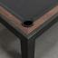 Black frame, Natural Walnut wood rail, Black cloth