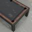  Black frame, Natural Walnut wood rail, Black cloth