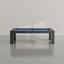 Black frame, Natural Walnut wood rail, Electric blue cloth