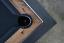 Corner of Black frame, Natural Walnut wood rail, Black cloth