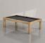 Dirty Brass frame, Natural Walnut Rail, Black cloth