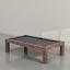 Natural Walnut wood Frame, Slate grey cloth