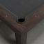 Darkened Walnut wood frame, Slate grey cloth