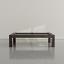 Darkened Walnut wood frame, Slate grey clot