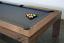 Natural Walnut wood frame, Slate grey cloth