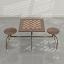 Dirty Brass Frame, Walnut stools and border, Oak checkers