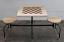 Black frame, Ash stools and border, Walnut checkers