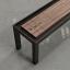 Black frame, Walnut playing surface, chocolate leather