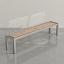 Silver frame, Oak playing surface, chocolate leather