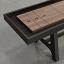 Black frame, Walnut playing surface, chocolate leather