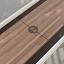 White frame, Walnut playing surface, chocolate leather