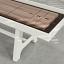 White frame, Walnut playing surface, chocolate leather