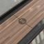Black frame, Walnut playing surface, black leather