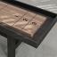 Black frame, Walnut playing surface, black leather