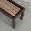 Darkened walnut wood frame, Walnut playing surface, chocolate leather, Black corners