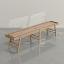 Pickled Oak wood frame, Oak playing surface, chocolate leather