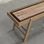 Pickled Oak wood frame, Oak playing surface, chocolate leather