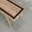 White Oak wood frame, Oak playing surface, chocolate leather