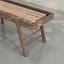 Natural Walnut wood frame, Oak playing surface, chocolate leather