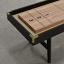 Blackened Oak frame, Oak playing surface, Tan suede, Yellow Zinc hardware