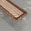 Natural Walnut wood frame, Oak playing surface, cork gutters