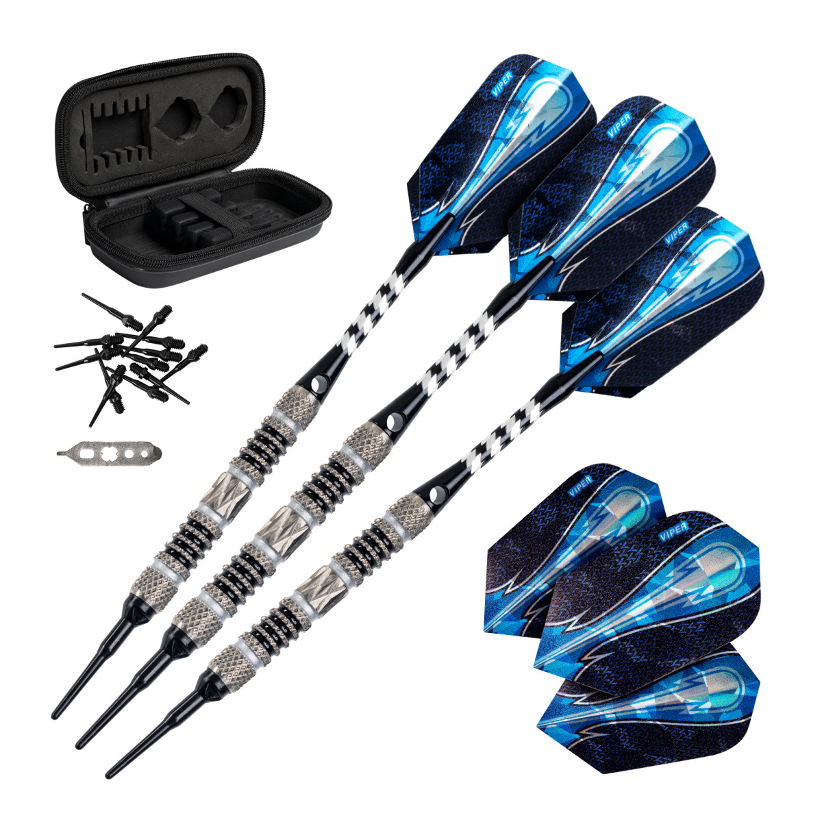 Viper Astro 80% Tungsten Soft Tip Darts Black Rings 18 Grams