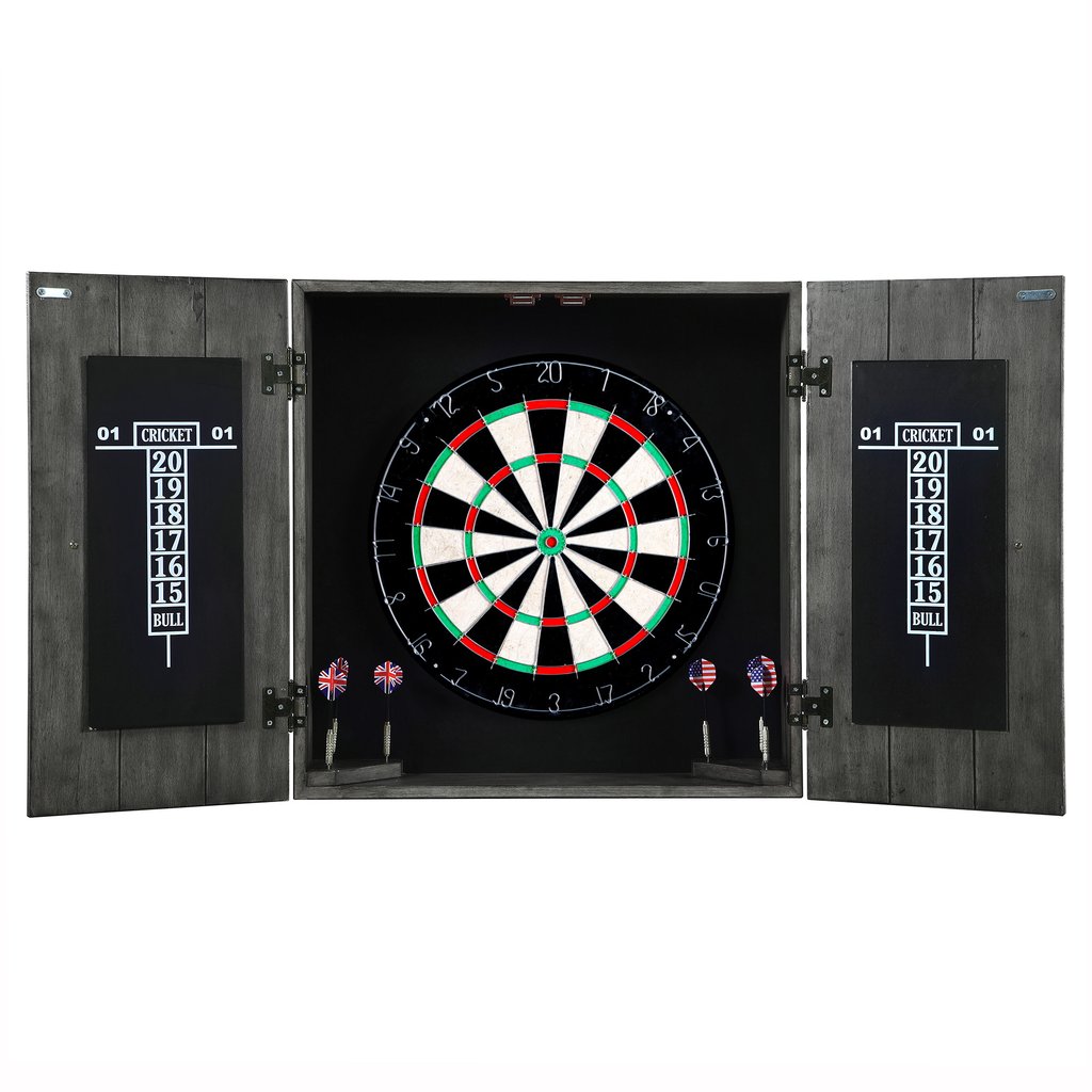 Drifter Solid Wood Dartboard & Cabinet Set