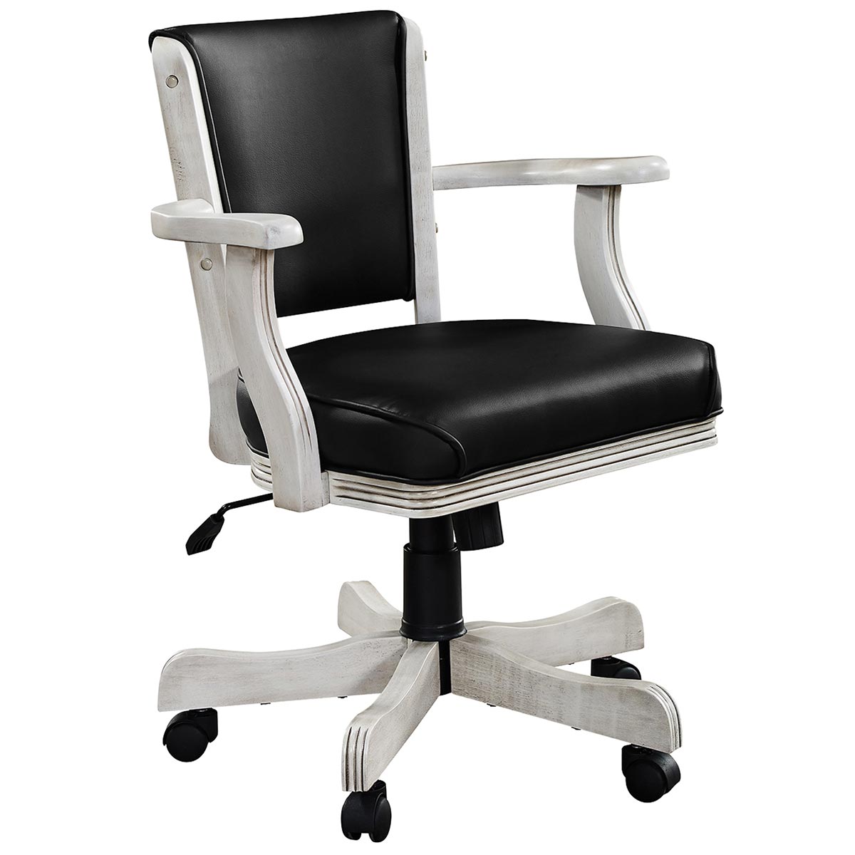 Swivel Game Chair - Antique White/slate