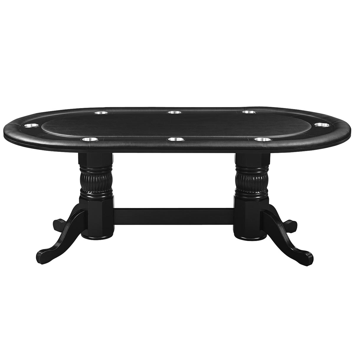 84" Texas Hold'em Game Table - Black, Cappuccino, Chestnut, and English Tudor