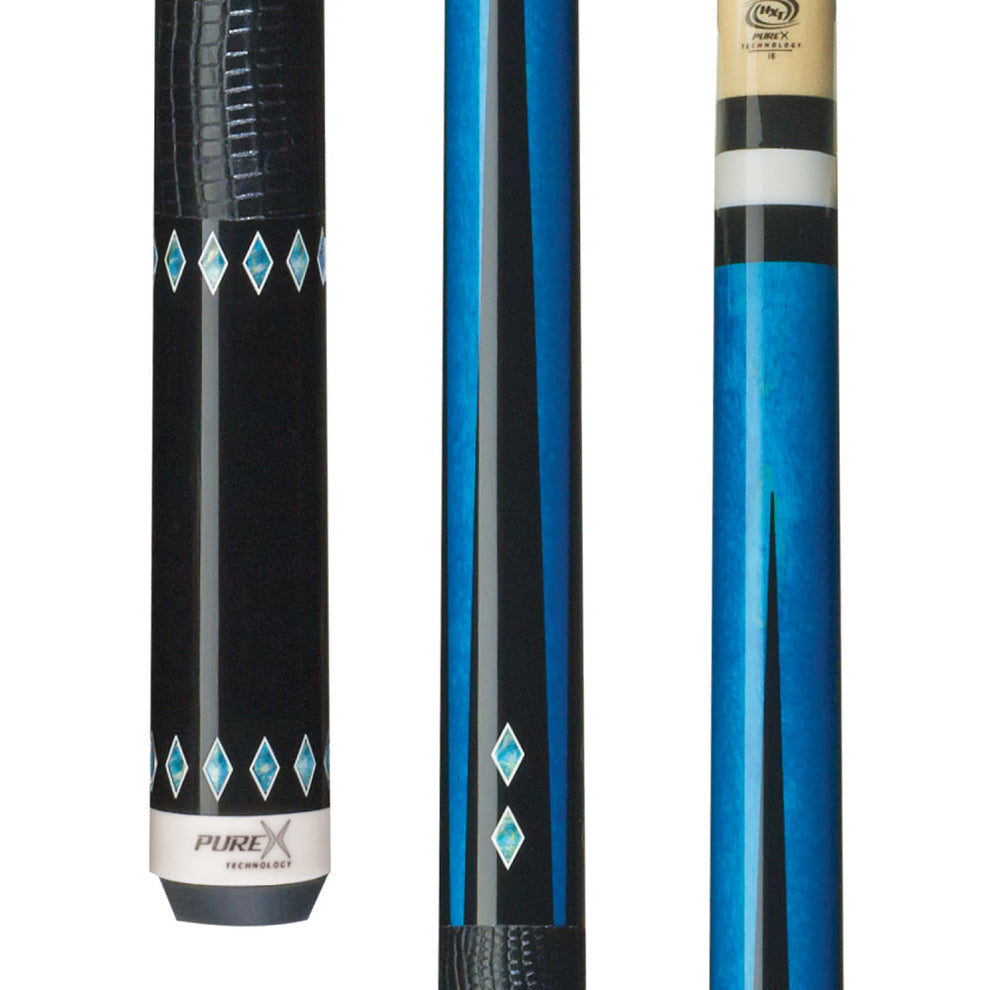 Pure X Black with Blue Recon Cue with MZ Grip