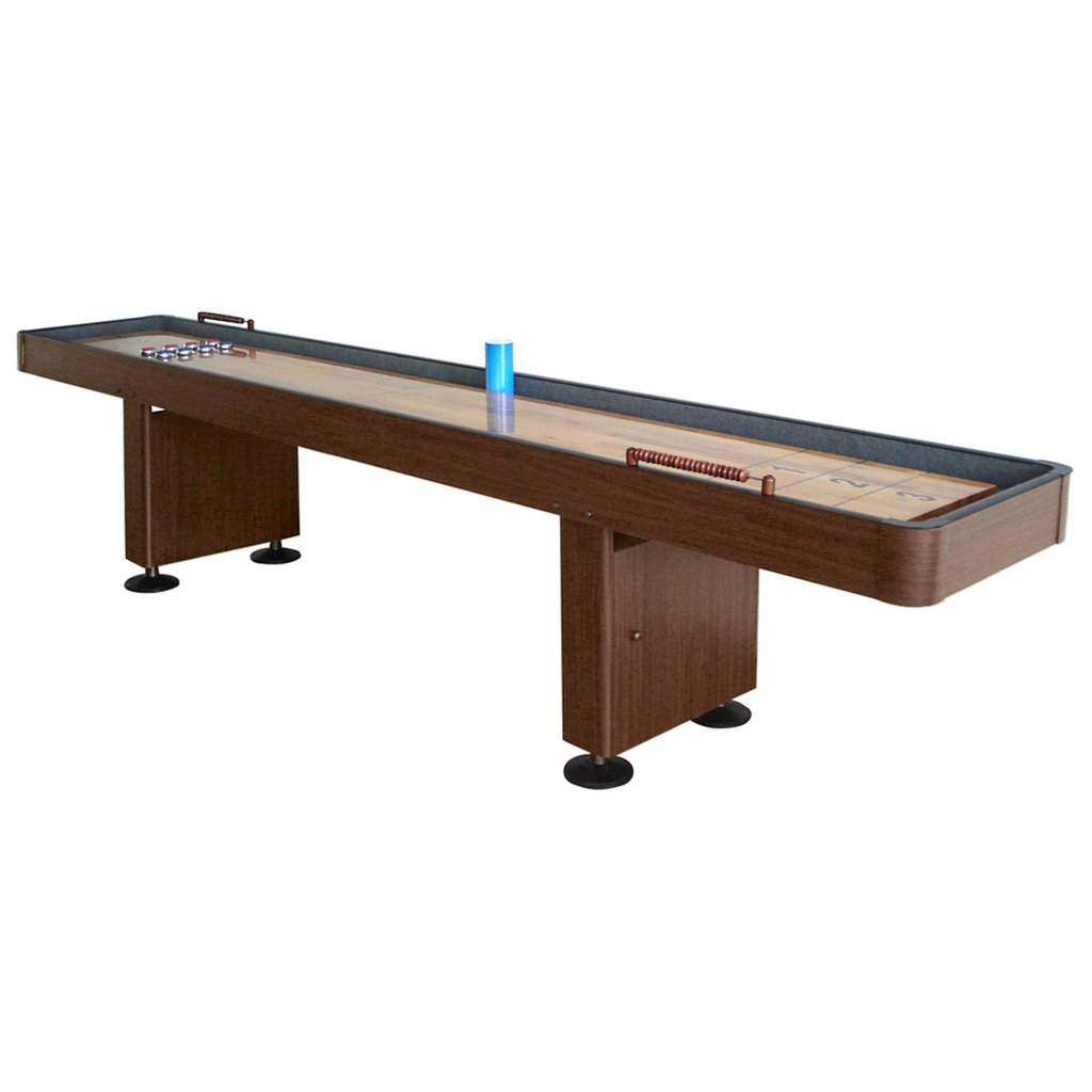 12' Deluxe Walnut Shuffleboard Table