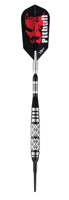 Pitbull Tungsten Soft Tip Darts Diamond Cut And Shark Fin Barrel 18 Gram