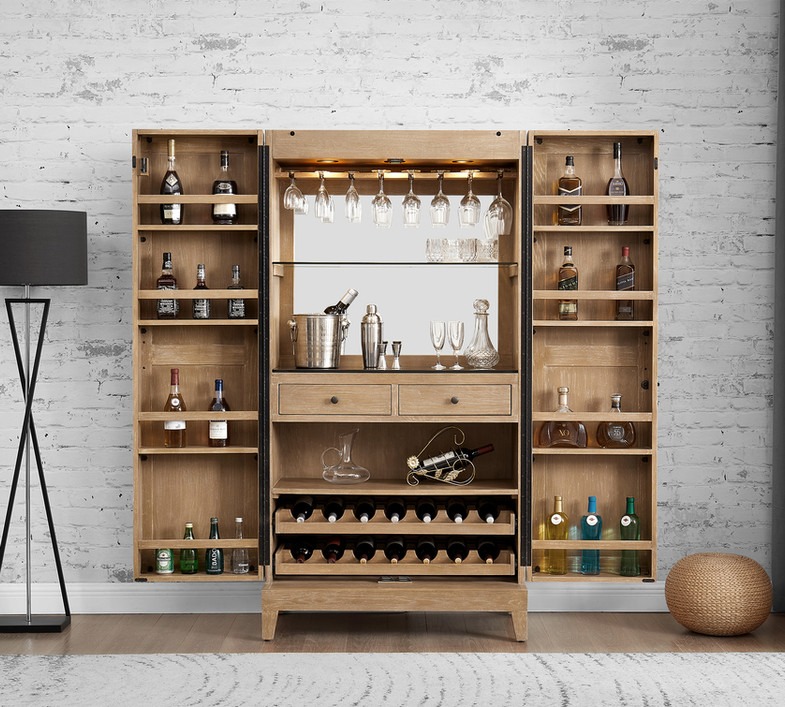 Westbrook Bar Cabinet in Sandstone