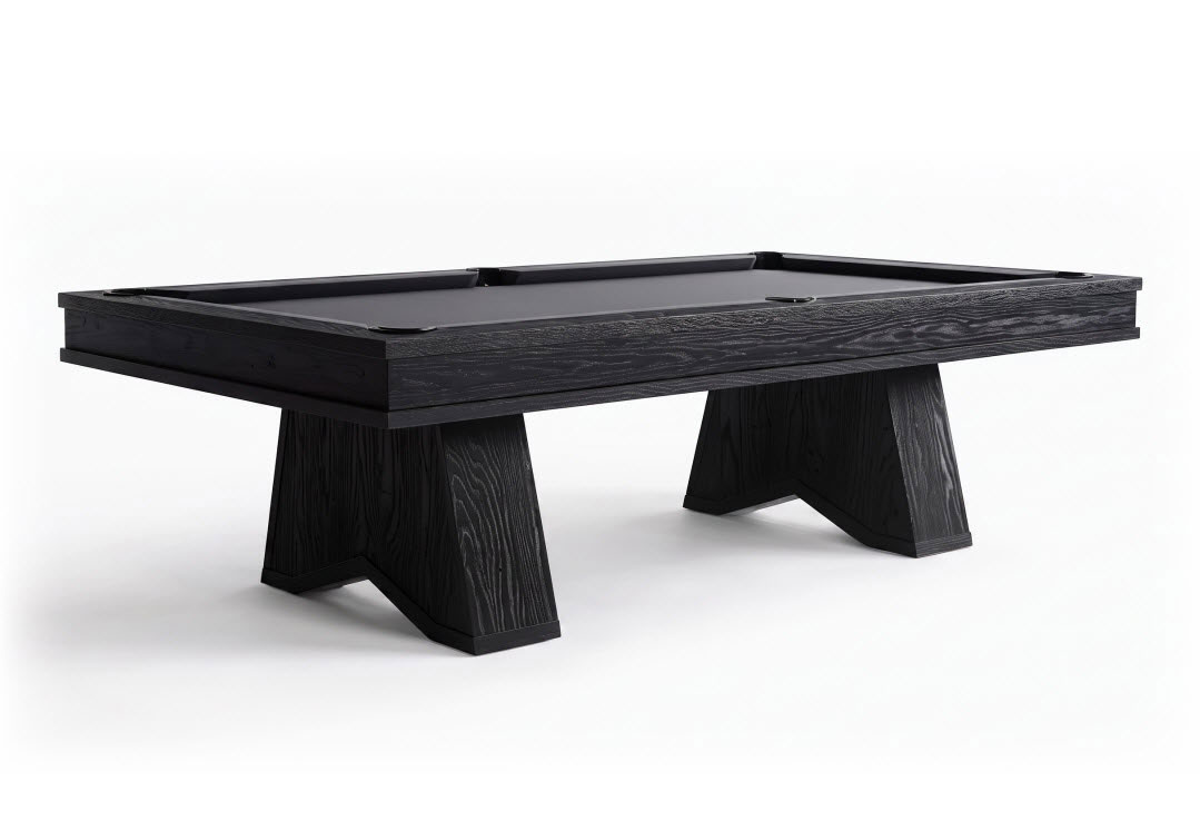 8' Ann Arbor Pool Table - Black Ash