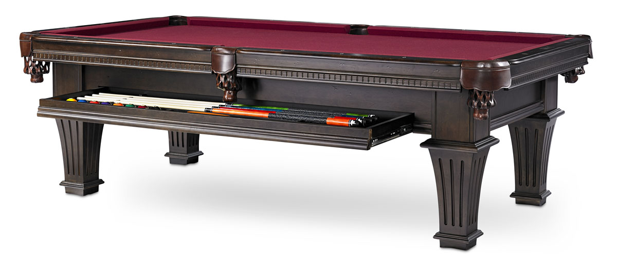 8' Talbot Wood Slate Pool Table with Built in Drawer