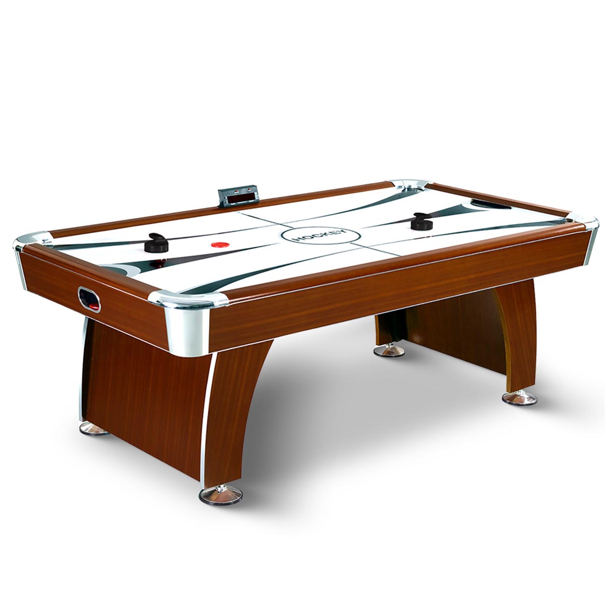 Brentwood 90-in Air Hockey Table with LED Scoring and Sound
