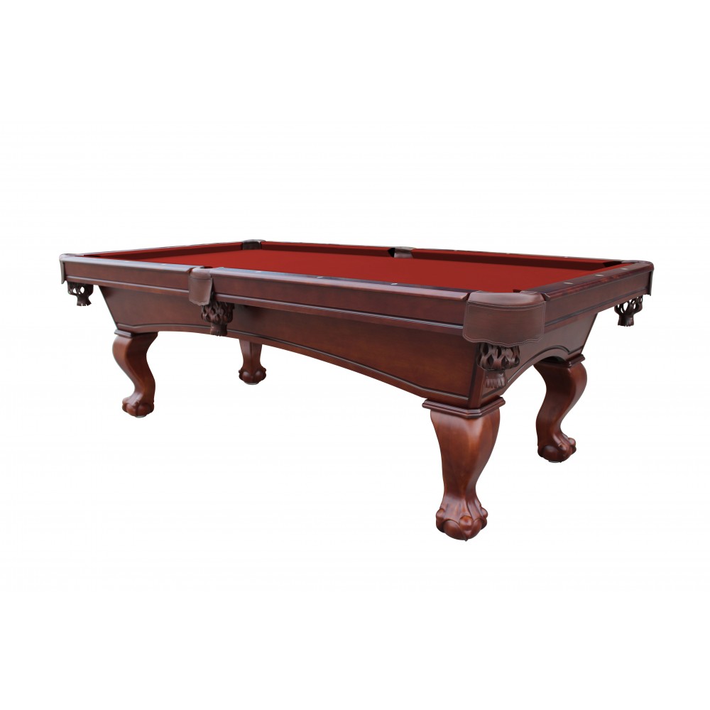 Westport 8' Slate Pool Table With Red Felt