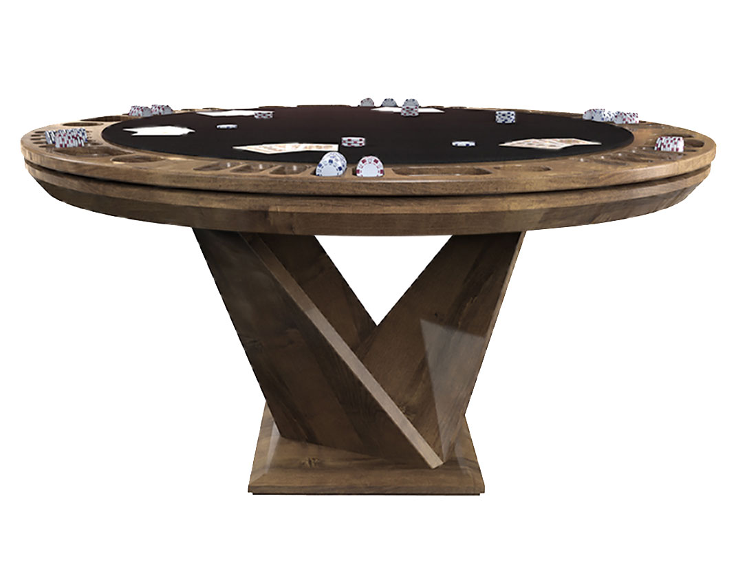 Origami Reversible Top Custom Game Table (Size 42", 48", 54", 60" or 66")