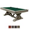 8' Brazos River Slate Pool Table / Leather Drop Pockets