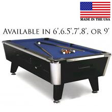 Great American Legacy Optional Coin Operated LED Pool Table (Sizes 6', 6.5', 7', 8', or 9')