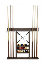 Hunter Wall Rack in Brushed Walnut Finish
