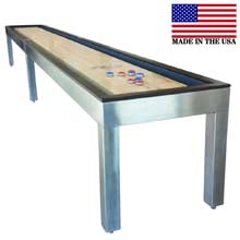 14' Brushed Stainless Steel Shuffleboard Table