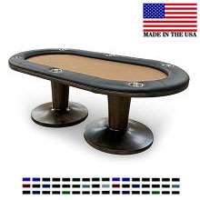 Davenport Oval Texas Hold'em Custom Game Table (Size 72", 84" or 96")